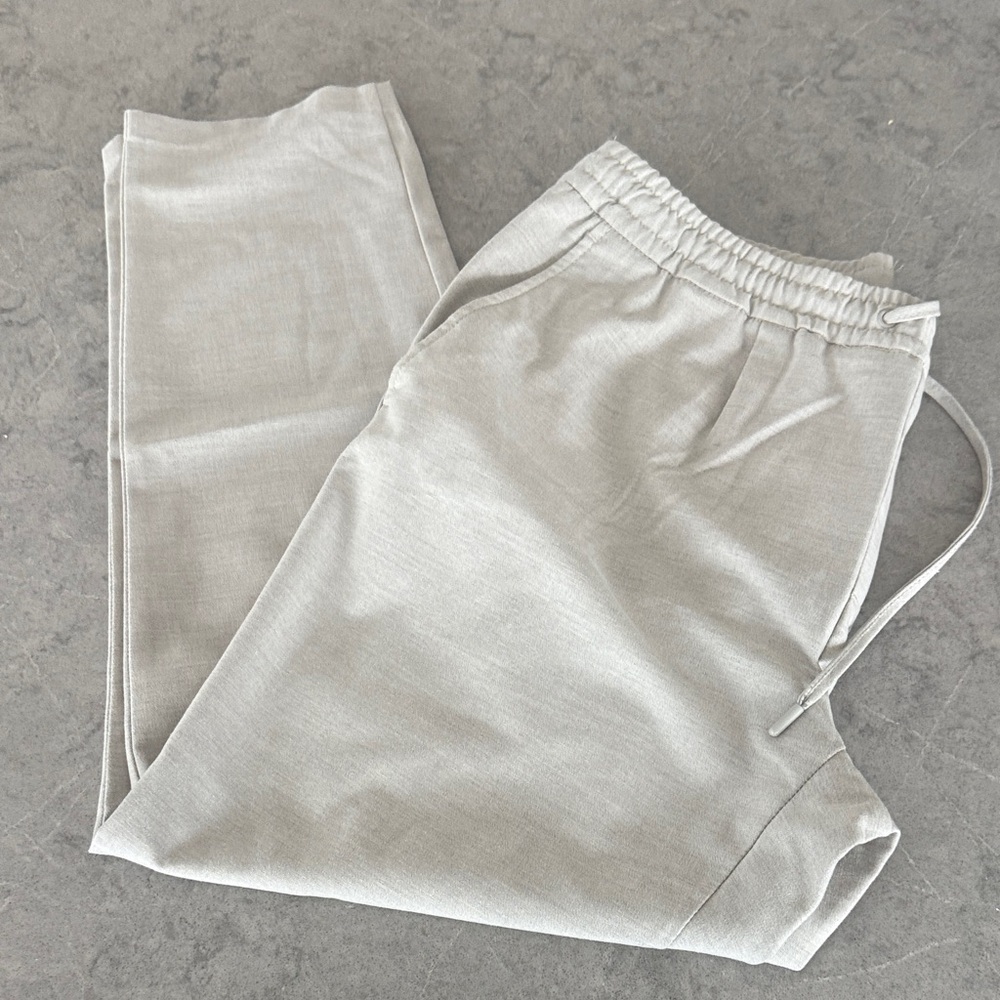 Zara drawstring Men's Light Gray Pants XL
